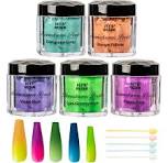 LET'S RESIN Thermochromic Pigment Powder Temperature Activated That Changes  at 88°F-5 Colors Changing Powder for Nail Polish, Paint, Slime, Epoxy, ...