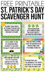 You will find a ton of basics for them to check as well as some holiday extras thrown so, you can tell your children that the real scavenger hunt is the top list and the bonus items are all on the bottom. Free Printable St Patrick S Day Scavenger Hunt St Patrick Day Activities St Patrick S Day Games St Patricks Day Crafts For Kids