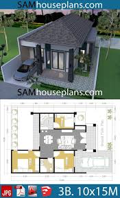 House Plans 10x15 With 3 Bedrooms Sam House Plans House Construction Plan Model House Plan Tiny House Plans