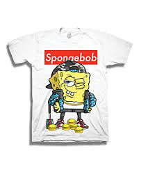 A collection of the top 24 spongebob supreme wallpapers and backgrounds available for download for free. Mens White Spongebob Squarepants Shirt Spongebob Supreme Tee Import It All