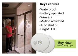 Bright Wireless Shower Lights The Best Way To Light A Dark Shower Mr Beams Lights