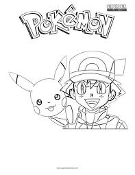 If you are looking for pokemon halloween printable coloring pages you've come to the right place. Ash And Pikachu Coloring Page Super Fun Coloring