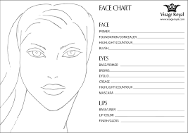 Blank Make Up Face Chart Visage Royal