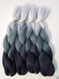 Black And Gray Ombre Braiding Hair Check Out The Amazing New Black Blue Grey Grey 3t Ombre Jumbo Box Braids 5packs 24 Synthetic Cabelo Haar Zop Braids With Weave Grey Box Braids Jumbo Box Braids