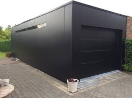 How to turn a garage into living. Garage Trespa Black Garage Design Garage Extension Carport Garage
