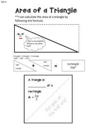 Area Of A Triangle Foldable Activity With Formula Options Math Methods Foldables Math Interactive Notebook