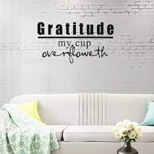29 these white walls are a big improvement on that disgusting old wallpaper. Gratitude English Sentence Pvc Wallpaper Art Sticker For Bedroom Living Room Buy From 5 On Joom E Commerce Platform