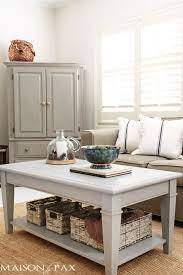 Gray Chalk Paint Coffee And Side Table Maison De Pax Painted Coffee Tables Chalk Paint Coffee Table Living Room Furniture