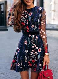 12 Affordable Spring Wedding Guest Dresses You Can Score On Amazon Sheer Dress Beautiful Dresses Floral Embroidery Dress