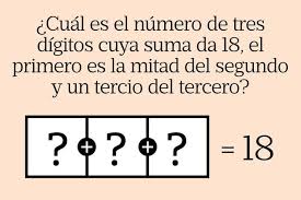 Acertijo matemático: ¿cuál es el número de tres dígitos? | Acertijos  matemáticos, Acertijos, Matematicas
