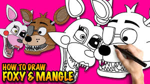 How To Draw Foxy Mangle Fnaf Easy Step By Step Drawing Tutorial Foxy And Mangle Drawing Tutorial Drawings