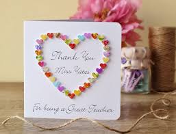 Birthday Gift For Teacher From Student Handmade Thank You Teacher Card Thank You For Being A Great Teacher Card Personalised With Your Teacher S Name Thankyou Best Teacher Bhe10a Teachers Day Card Teacher Cards Happy Teachers Day Card