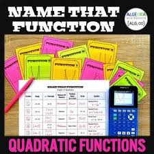 Graphs Of Quadratics Name That Function In 2020 Quadratics Quadratic Functions Teaching Algebra