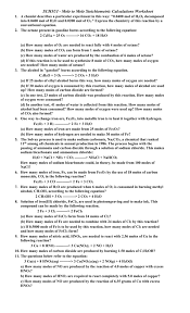View, download and print mole calculation worksheet with answers pdf template or form online. Sch3ui Mole To Mole Stoichiometric Calculations Worksheet
