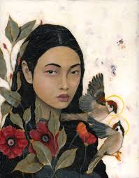 Focus" Female Portrait Painting Art Print