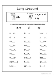 Long A Vowel Sound English Esl Worksheets For Distance Learning And Physical Classrooms In 2020 Vowel Worksheets Long Vowel Sounds Worksheets Vowel Teams Worksheets