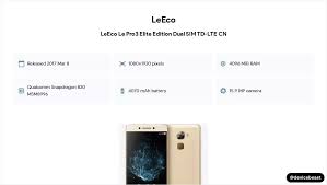 LeEco Le Pro3 Elite Edition Dual SIM TD ...