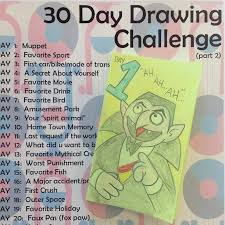 This 30 day drawing challenge will create an artistic schedule for you to follow for the next few weeks that will fill up your journal and inspire you to start looking at the world a bit differently. The 30 Day Drawing Challenge Fotos Facebook