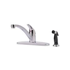 .kitchen faucet with sprayer model number: Ultra Faucets Uf10250 Single Handle Kitchen Faucet With Side Spray Chrome Greydock Com