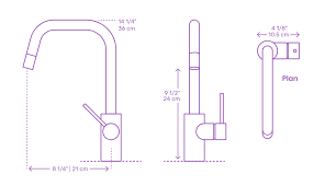 Do kitchen faucets come in standard sizes? Kitchen Faucets Dimensions Drawings Dimensions Com