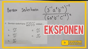 Belajar lebih mudah dengan mejakita. Bentuk Sederhana Eksponen Bentuk Pangkat Youtube