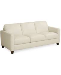 Emilia Leather Sofa Only At Macy S Macys Com 899 Basement White Leather Sofas Leather Sofa Furniture Leather Sofa Couch