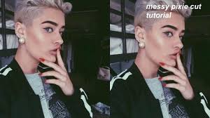 Maintaining a pixie haircut at home is simple and versatile, pixie wearers don't have to visit a hair salon that often. Messy Pixie Cut Hairstyle Tutorial Youtube