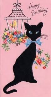 Birthday Card Felt Cat C88 Ebay Cat Birthday Card Vintage Birthday Cards Cat Birthday Wishes