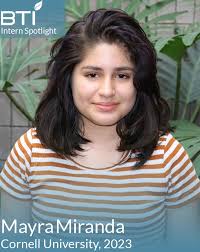 Today's PGRP Intern Spotlight is Mayra Miranda! Mayra is from the Bronx, NY  and attends Cornell University where she majors in Biological Engineering  with a minor in Environmental and Sustainability Sciences. This