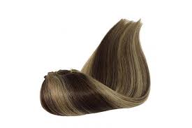 Blond extensions are available in shades of ash blonde, beach blonde, dirty blonde, and strawberry blonde. 41cm 4 27 Chocolate Brown With Strawberry Blonde Clip In Human Hair Extensions Medium Brown
