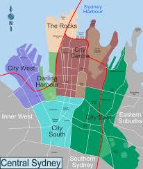 Central Sydney Regions Map That Can Be Helpful For Travelers Sydney Travel Guide Sydney Travel Centre City