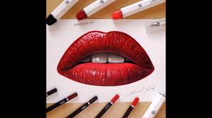 Learn the essential steps for turning your sketch into digital art with this detailed guide. How To Draw Lips Tutorial With Art N Fly Markers And Pencils
