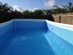 Filling With Water Pool Installation Intex Pool Outdoor