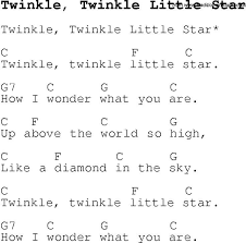 Childrens Songs And Nursery Rhymes Lyrics With Chords For Guitar Banjo Etc For Song Twinkle Twinkle Little Star Guitar Chords For Songs Ukulele Guitar Kids