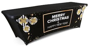 You've landed on the best christmas card idea, picked out the perfect photo, have your mailing list ready to go, and now it's. Preprinted Spandex Stretch Seasonal Table Cover 8 Ft