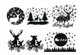 The merry christmas svg cut file is free to you to use for personal use. Winter Scene With Deer Bundle Svg Cut Files Christmas Deer Svg Merry Christmas