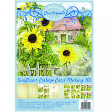 Easy steps for how to make your own folded cards. Sunflower Cottage Card Making Kit Craftyarts Co Uk