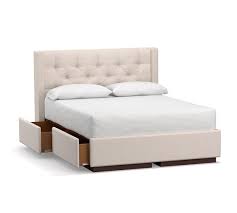 After about 3 weeks, our upholstered bed arrived from overstock (aisling cream fabric king bed) hip kids offers test stylish upholstered kids beds, timber beds, beds with storage, toddler beds and mattresses. Harper Tufted Upholstered Low Storage Platform Bed Pottery Barn