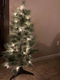 5) christmas trees are decorated with colored lights, tinsel, and baubles. Holiday Time Prelit Conical Christmas Tree 4 Ft Green Walmart Com Walmart Com