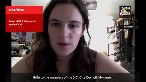 Record a video calling to defund DC's police department!