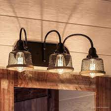 This model uses (3) 60 watt medium base incandescent bulb (a19 bulb type). Luxury Vintage Bathroom Vanity Light Eugene Series Industrial Bathroom Vanity Lighting By Urban Ambiance Houzz
