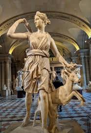 Artemis Goddess Of The Hunt Ancient Greek Sculpture Greek Goddess Statue Mythology Art