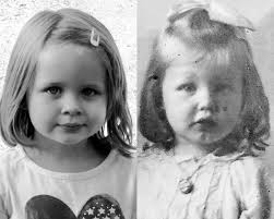 My daughter and her great-grandmother 110 years apart