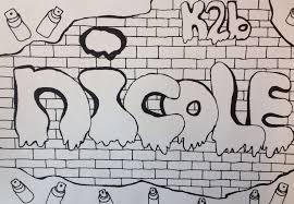 Name Graffiti Nicole K2b Corlaer College Vmbo Nijkerk Grafitis Dibujos Grafiti Graffitis Nombres