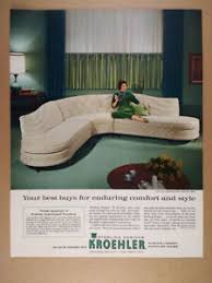 Recently, a piece of furniture has come into my life from a relative. 1961 Kroehler Sterling Designs Sectional Sofa Mcm Room Photo Vintage Print Ad Ebay