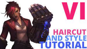 VI Asymmetrical HAIRCUT and COLOR (Tutorial 2022 WOMENS HAIR) cosplay  LEAGUE of LEGENDS and ARCANE - YouTube