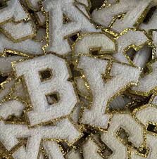 White Chenille Letter Patch/3.1 Chenille Patch/white Chenille Patch