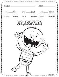 No David Color By Number Addition And Subtraction No David Addition And Subtraction David Shannon Activities