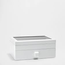Hvidlakeret Smykkeskrin Kasser Udsmykning Home Collection Zara Home Danmark Portagioie Bianco Laccio