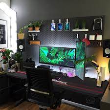 Gaming Desk Home Studio Setup Bedroom Setup Game Room Design